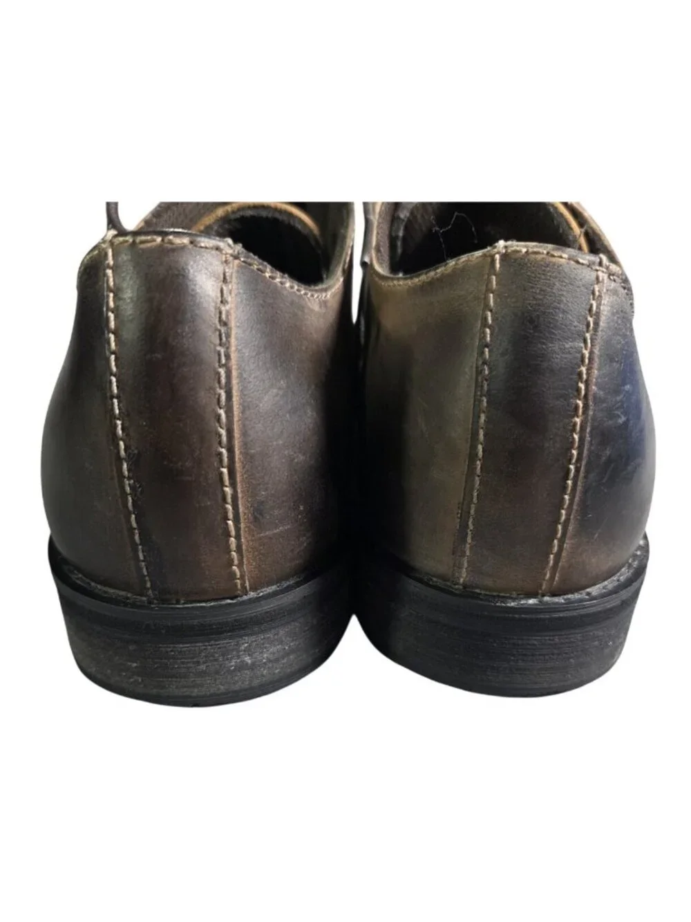 Mens Bed Stu Beacon Distressed Brown Leather Wingtips Oxfords Shoes Size 10
